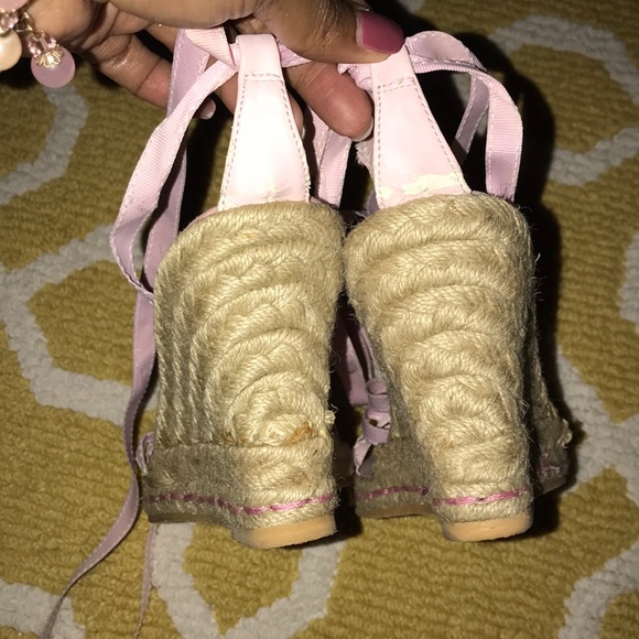 Tommy Girl tie around ankles wedges Sandals - Picture 4 of 6